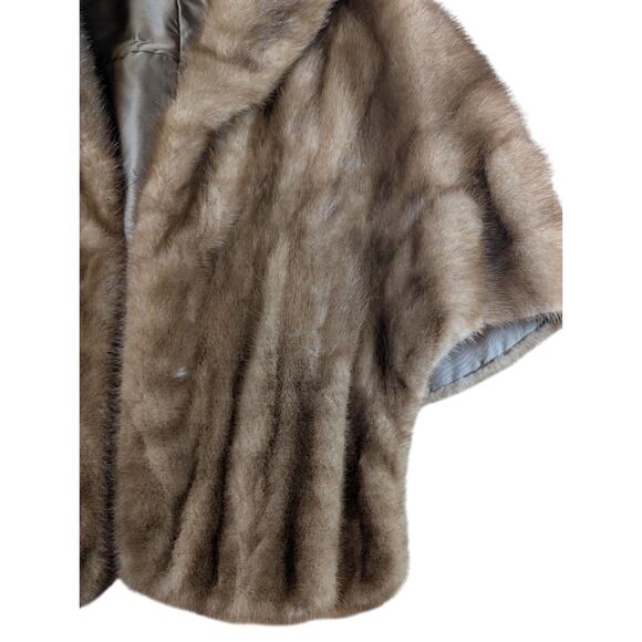 NWT Vintage 1960’s Gorgeous Mink Stole Authentic Sears & Roebuck With Embroidery - Picture 12 of 14